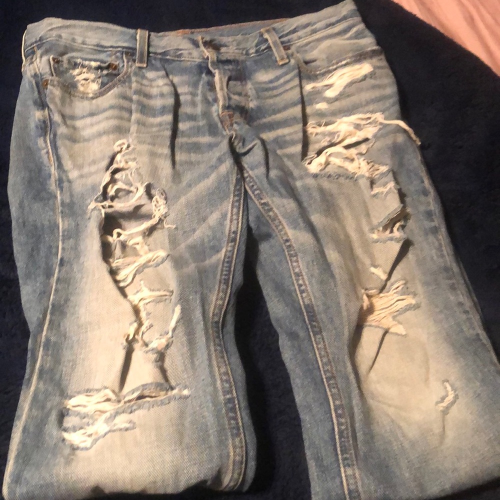 Pretty torn up light hollister jeans! 34x32